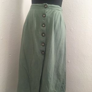 Midi button down skirt